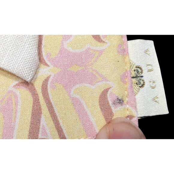 Agua by Agua Bendita Pink And Yellow Monogram Canvas Clutch - Picture 4 of 8